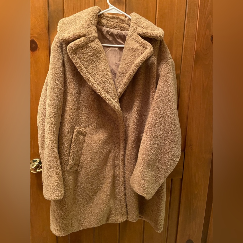 Kensie Reversible Borg Teddy Coat